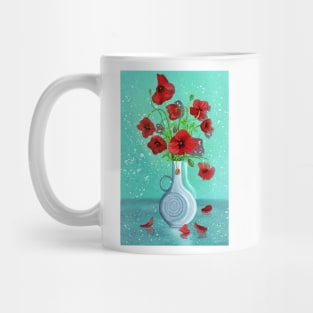 Vase with poppies Mug